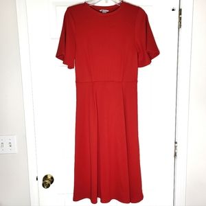 H&M Red Midi Dress
